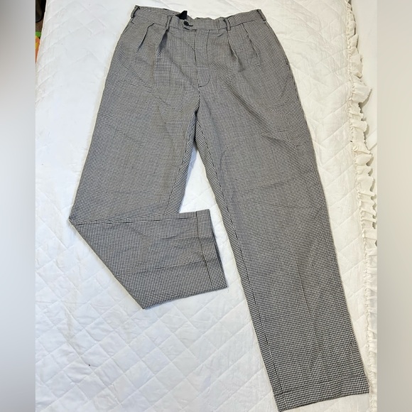 J. Crew Pants - J. Crew Black and White Houndstooth Pants 100%wool